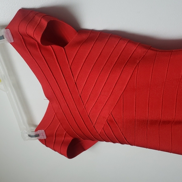 Women's Rayon Off Shoulder Bandage Bodycon Party Dress - Picture 6 of 10